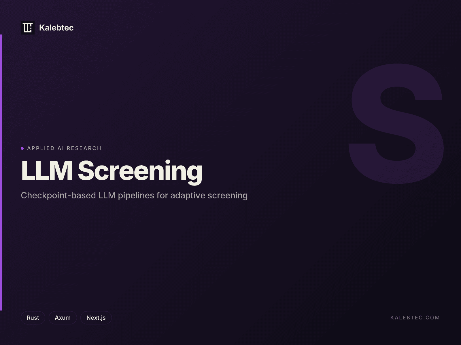 Adaptive LLM screening study — checkpoint-based model pipelines